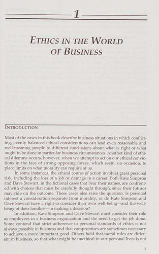 Cases in Ethics and the Conduct of Business