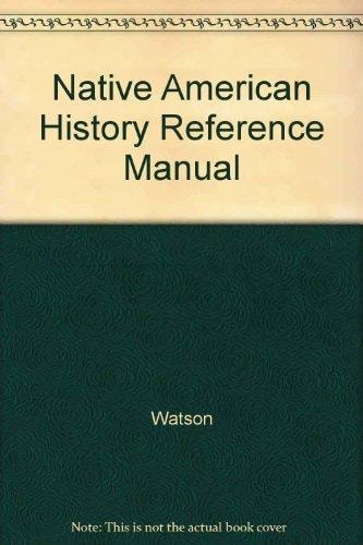Native American History Reference Manual