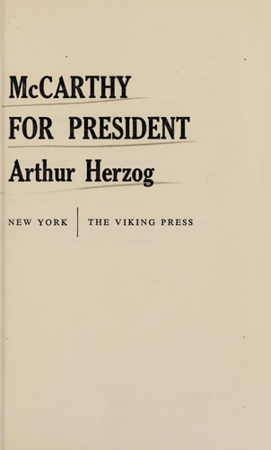 McCARTHY FOR PRESIDENT