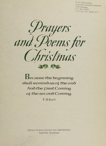 Prayers and Poems for Christmas