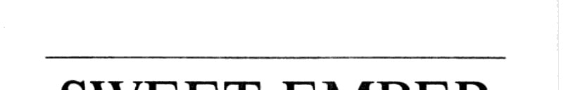 Sweet Ember (Candlelight Ecstasy Classic, No 18)