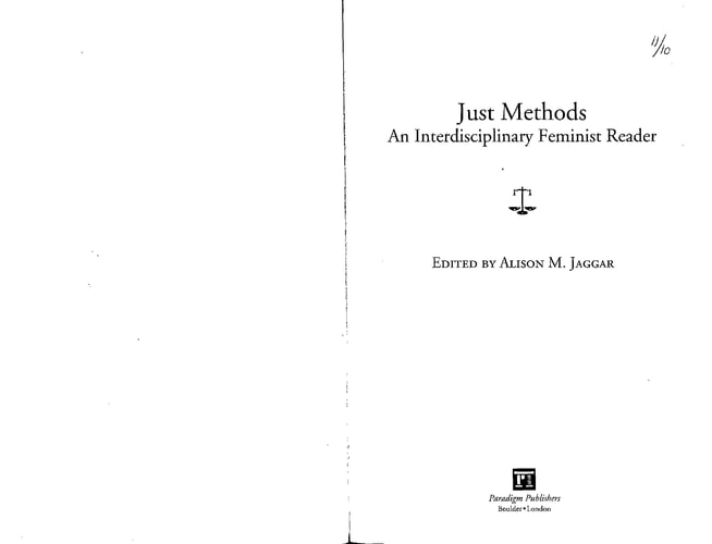 Just Methods: An Interdisciplinary Feminist Reader