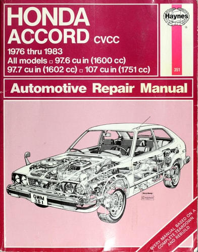 Honda Accord CVCC '76'83 (Haynes Repair Manuals)