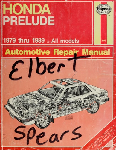 Honda Prelude 1979 Through 1989: All Models (Haynes Manuals)