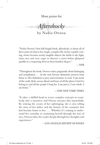 Aftershocks: A Memoir