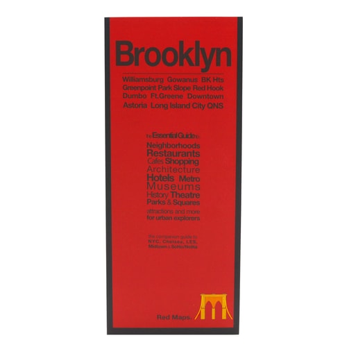Red Map Brooklyn with Long Island City - City Travel Guide