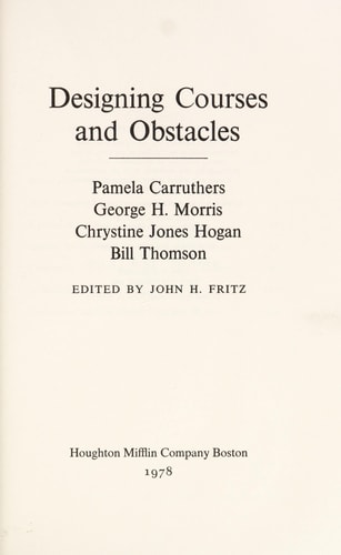 Designing Courses and Obstacles