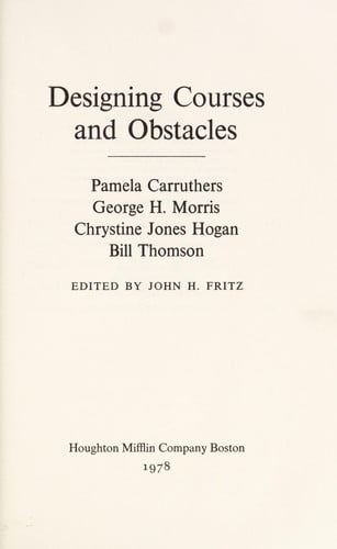 Designing Courses and Obstacles