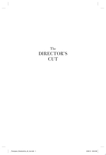 Director's Cut, The: A Novel (Backstage Pass)