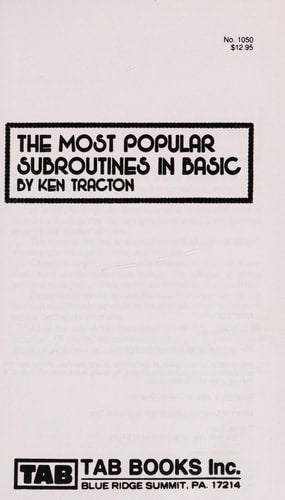 Most Popular Subroutines in Basic
