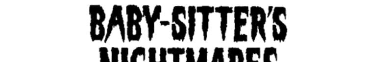 The Evil Child (Baby-sitter's Nightmares)