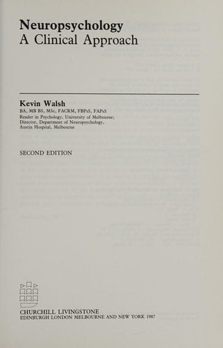 Neuropsychology: A clinical approach