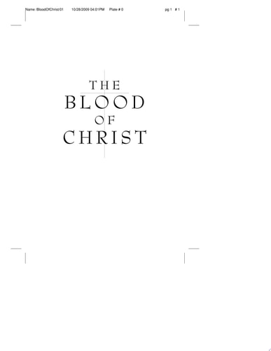 The Blood of Christ