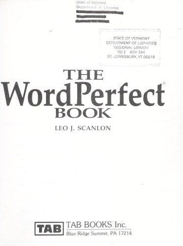 The WordPerfect Book