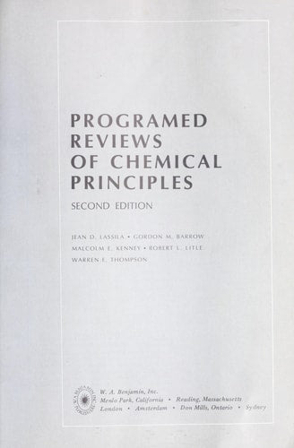 Programed Reviews of Chemical Principles