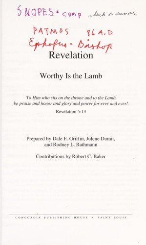 Revelation: Worthy is the Lamb