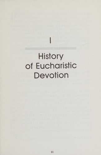 Eucharistic Devotion: New Meanings for a Timeless Tradition