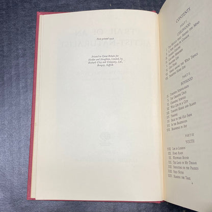 Trail of An Artist-Naturalist - Ernest Thompson Seton - First Thus Edition - 1951