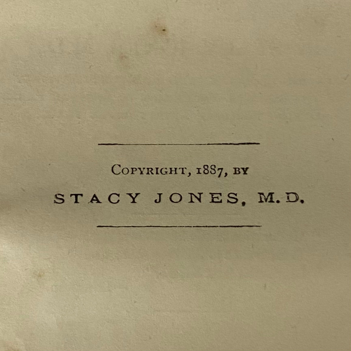 The Medical Genius - Stacy Jones M.D. - Fourth Edition - 1894