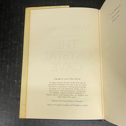 The Crystal Cave - Mary Stewart - First Edition - 1970