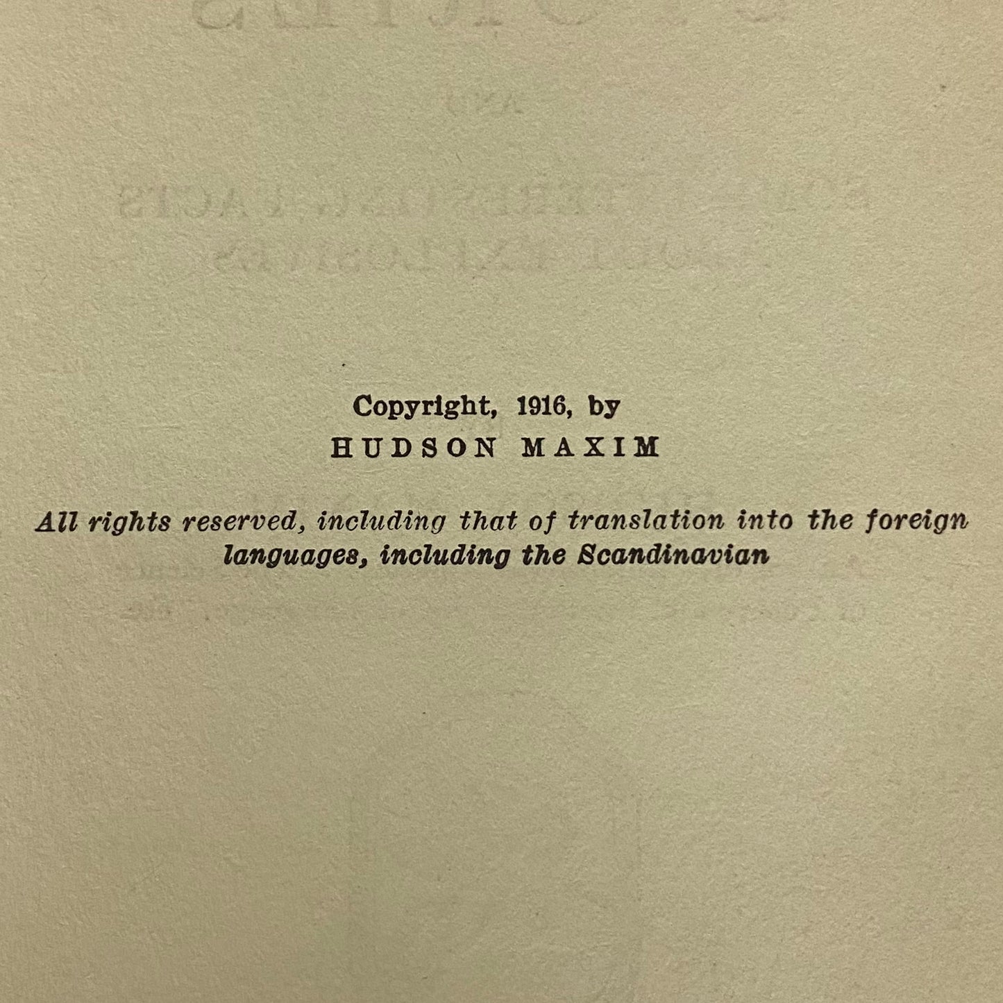 Dynamite Stories - Hudson Maxim - Signed by Author - 1916