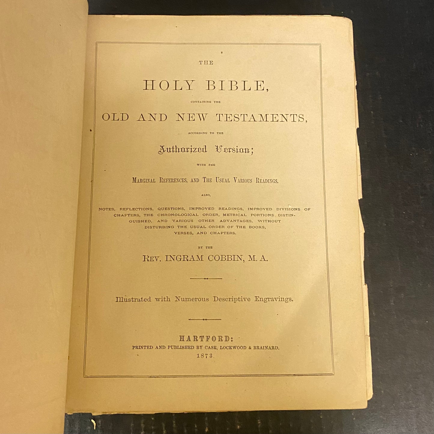The Holy Bible - Rev. Ingram Cobbin - 1873