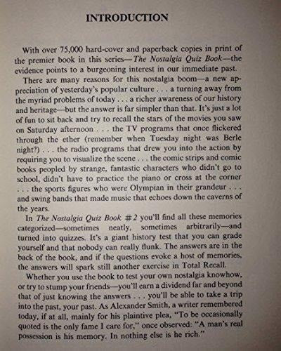 The Nostalgia Quiz Book #2
