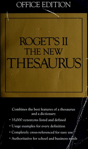 Roget's II the New Thesaurus