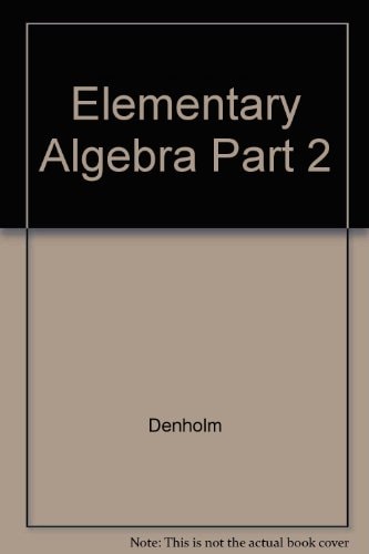 Elementary Algebra Part 2