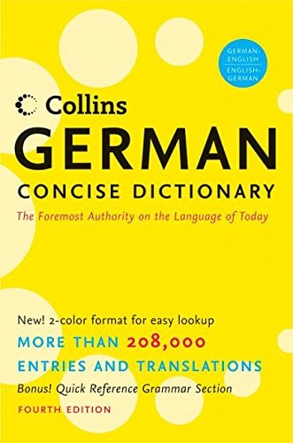Collins German Concise Dictionary, 4e (HarperCollins Concise Dictionaries) (English and German Edition)