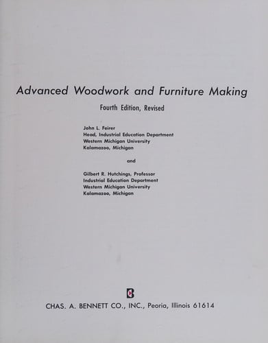 Advanced Woodwork and Furniture Making