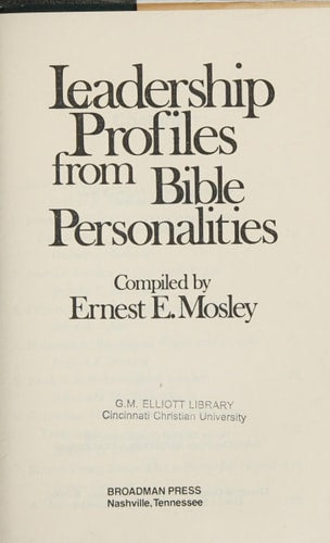 Leadership profiles from Bible personalities