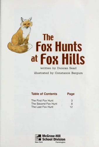 The Fox Hunts at Fox Hills (McGraw-Hill Reading Leveled Books)