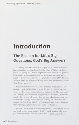 Life's Big Questions God's Big Answers