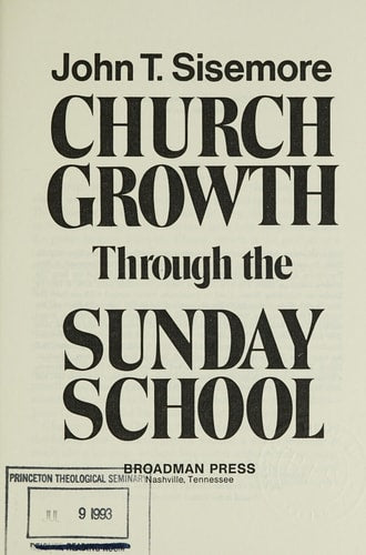 Church Growth Through the Sunday School