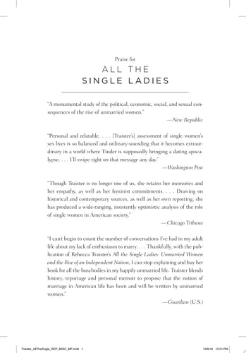 All the Single Ladies: Unmarried Women and the Rise of an Independent Nation