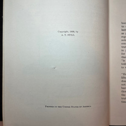 Autobiography of A.T. Still - Andrew T. Still - Revised Edition Scarce - 1908