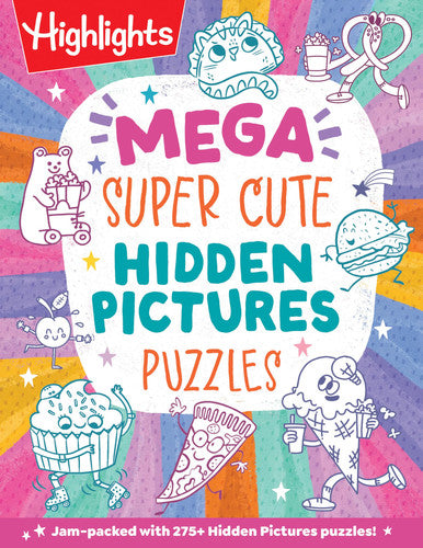 Mega Super Cute Hidden Pictures Puzzles Solve Over 300 Pages of Cute Kawaii-Style Puzzles Filled with Adorable Animals, Magical Creatures and More