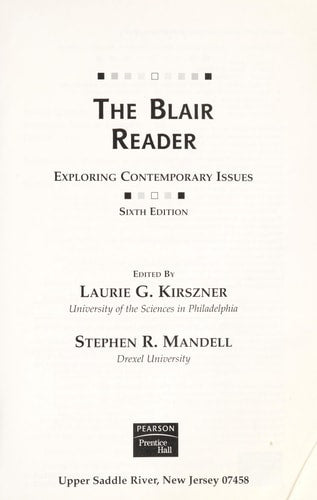 The Blair Reader: Exploring Contemporary Issues