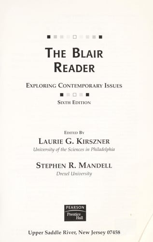 The Blair Reader: Exploring Contemporary Issues