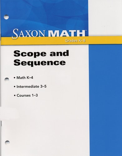 Saxon Math: Scope and Sequence 2008