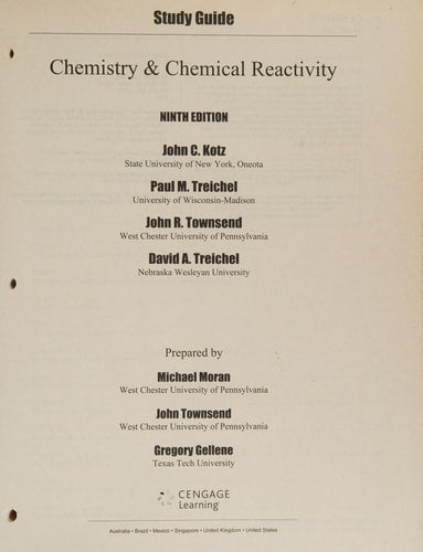 Study Guide for Kotz/Treichel/Townsend's Chemistry & Chemical Reactivity, 9th