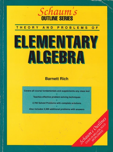 Theory and Problems of Elementary Algebra (Schaum's Outline Series)