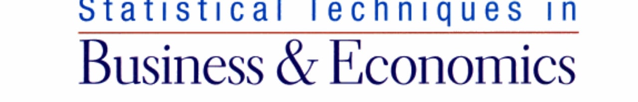 Statistical Techniques in Business and Economics with CD-Rom