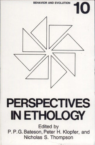 Perspectives in Ethology: Volume 10: Behavior and Evolution