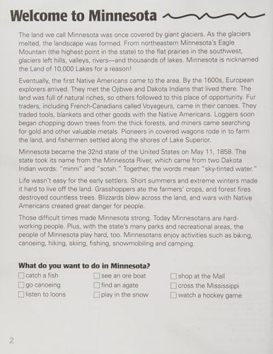 Minnesota Activity Book (Color and Learn)