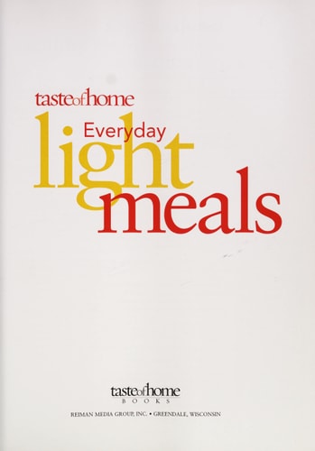 Taste of Home: Everyday Light Meals