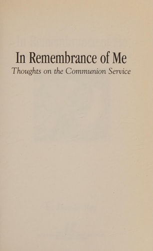 In Remembrance of Me