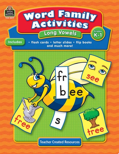 Word Family Activities: Long Vowels Grd K-1: Long Vowels Grd K-1