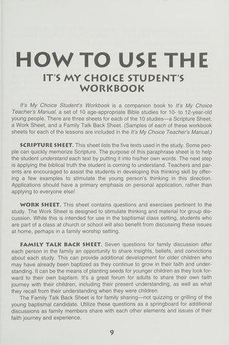 It's My Choice: Junior Baptismal Guide